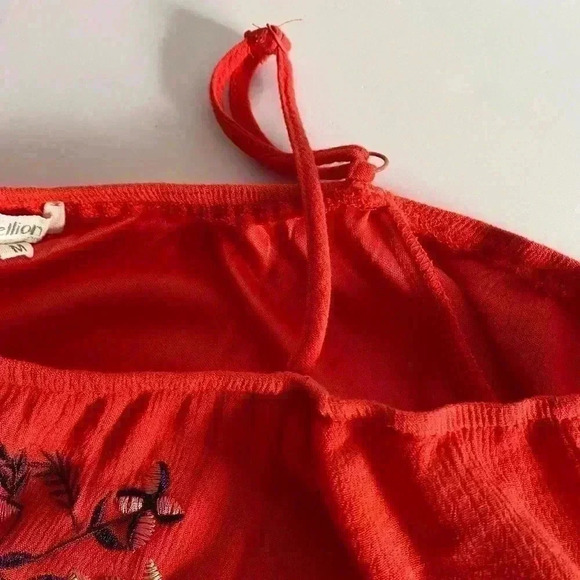 Rebellion Orange Dress with Embroidery Front - Picture 6 of 10